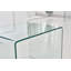 Table de bout transparente, table d'appoint en verre trempé transparent trempé