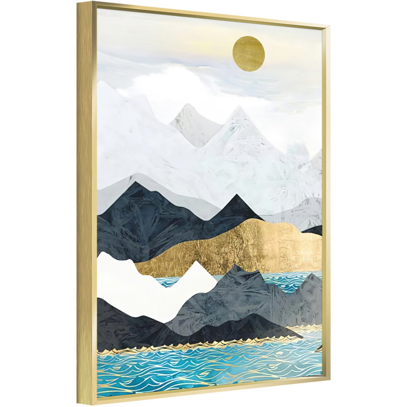 Peinture sur toile, cadre flottant, H 16 po x l 24 po