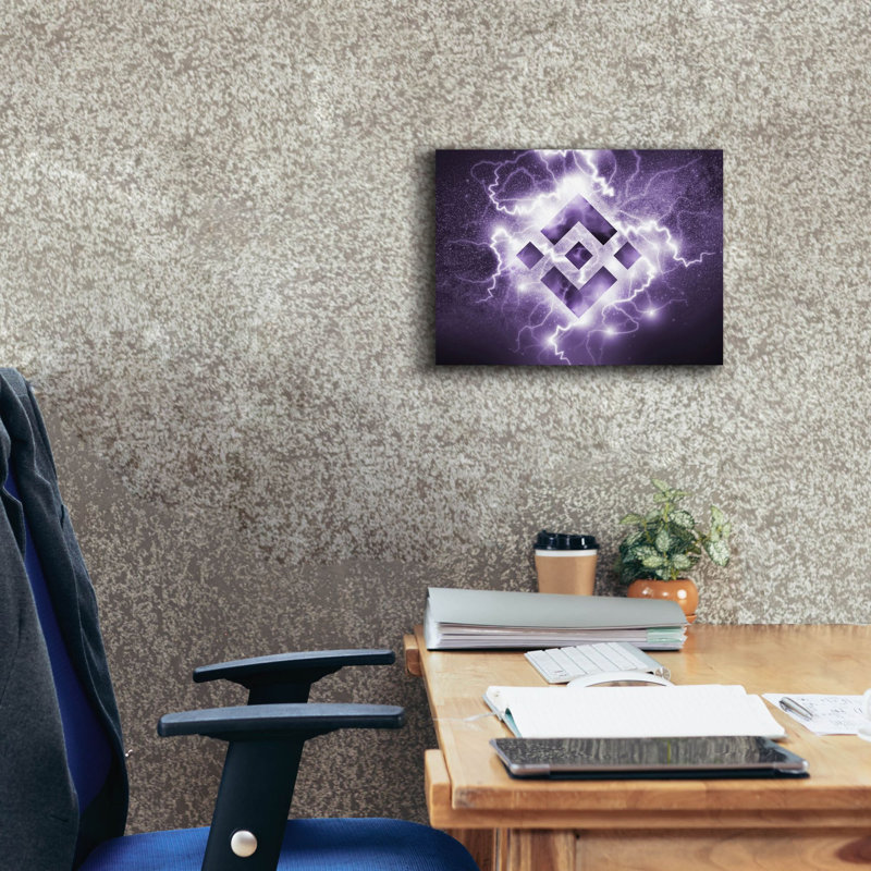 Ebern Designs « Binance R » par Epic Portfolio, tableau sur toile, 66 cm x 46 cm, H 12 po x l 16 po x P 0,75 po