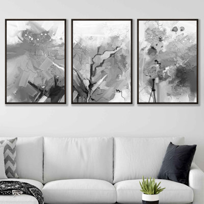 Lunar Reflections - 3 Piece Single Picture Frame Painting Set