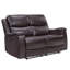 Causeuse inclinable manuelle en similicuir de 61 po Emony-109195893