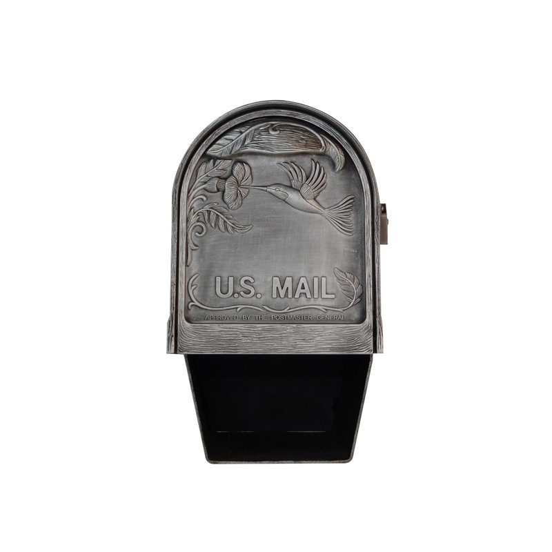 Boîte aux lettres fixée sur piquet Hummingbird, Argent suédois, Non