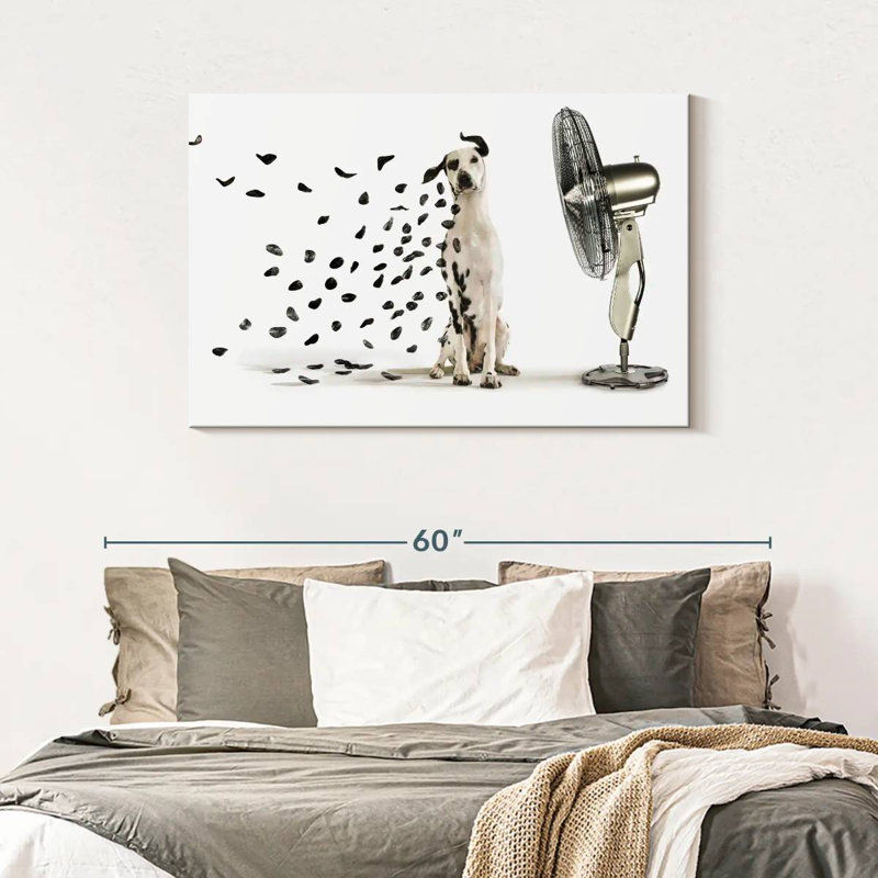Windblown Dalmatian Spots Canvas Print, 45" H x 30" W x 1.25" D