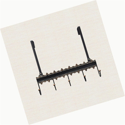 Iron Seamless Over-The-Door Hook Rack