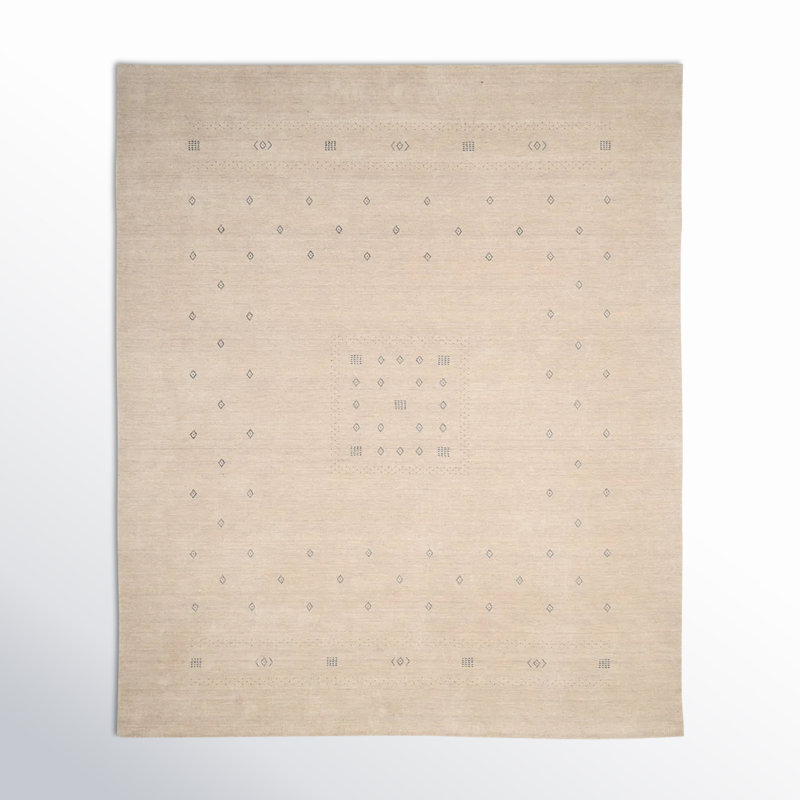 Simi Hand Knotted Cotton/Wool Southwestern Area Rug, Rectangle 3' x 5', Light Camel