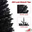Arbre d'Halloween noir sur table noir avec base en toile de jute-130165595