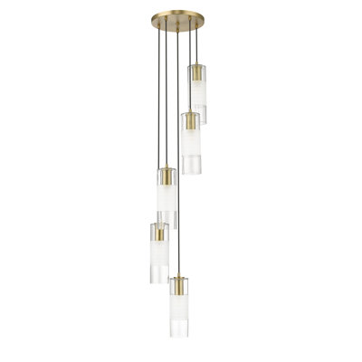 Premislao 5 - Light Steel Dimmable Tiered Chandelier
