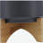 8" Planter W/ Wood Stand, Matte Gray-1513874859