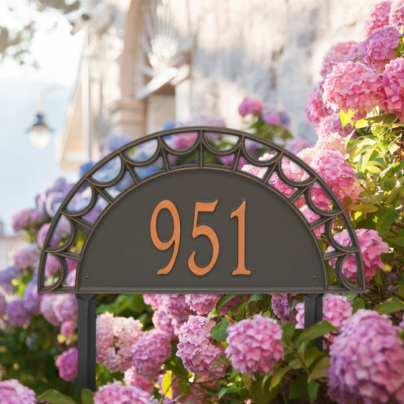 Plaque d'adresse sur 1 ligne Signature Series, Cuivre, Oui, Cuivre forgé