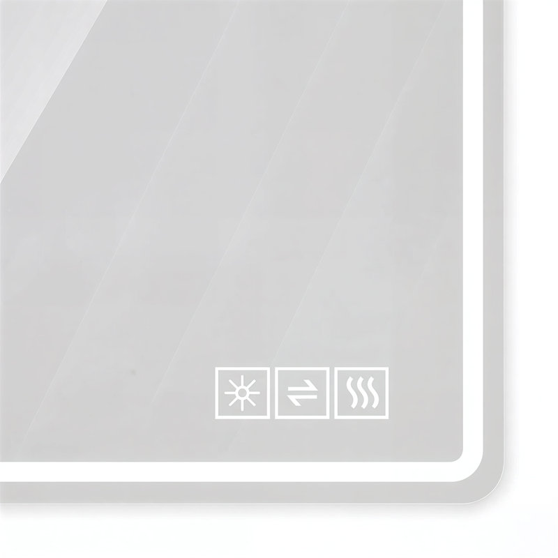 Frameless LED Bathroom Mirror with Anti-Fog, Wall Mounted Lighted Vanity Mirror