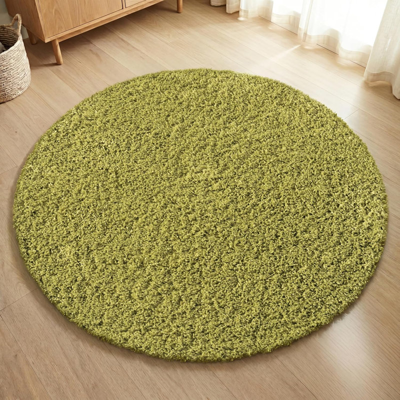 Galaxy Shag, Green, 120 x 120 cm