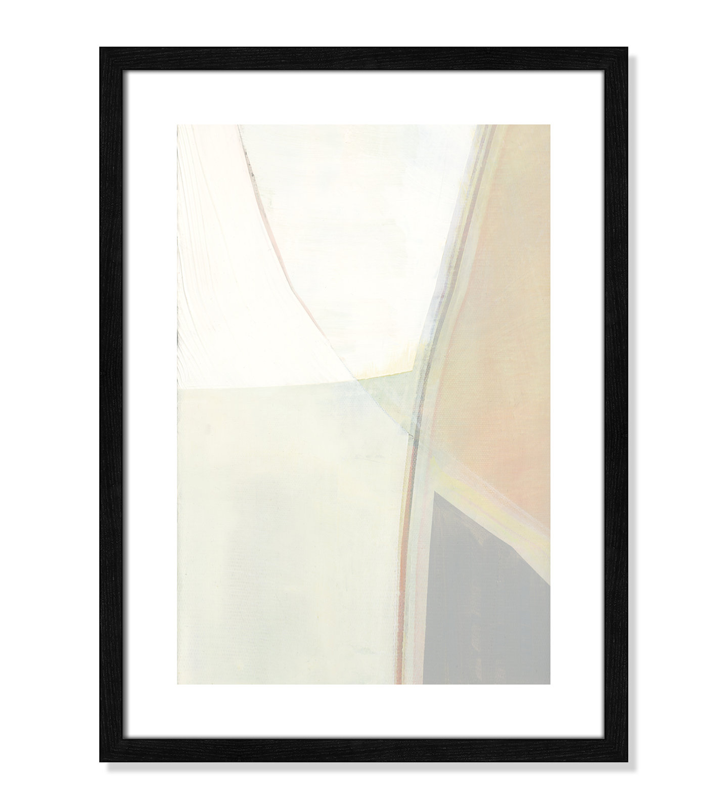Alexandria "In Neutral II" Painting by Cartissi, 23" H x 17" W x 0.75" D, Black Wood Framed Paper