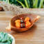 Ensemble de 2 assiettes en bois de teck Mango Leaf