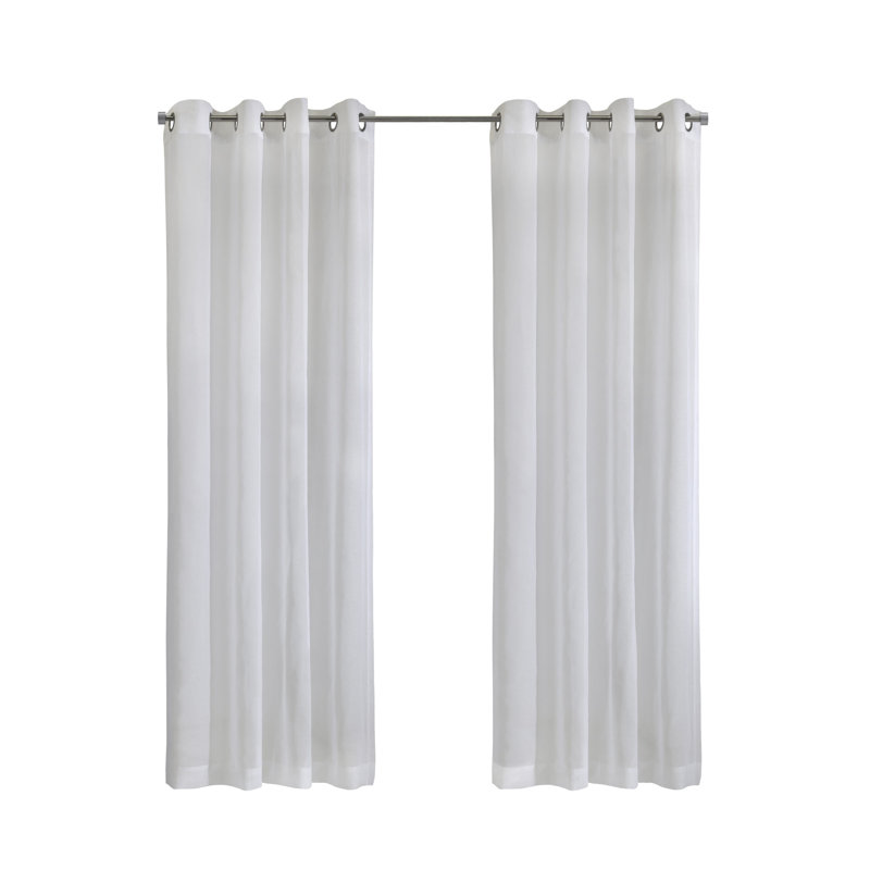 Daphne Sheer Grommet Curtain Panel 52 x 84 in White, 52" W x 84" L