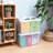 58 Qt Clear Storage Bin With Lid Stackable Container Organizes (Set of 8)