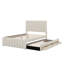 Lit plateforme tapissier avec lit gigogne et 3 tiroirs-324329374