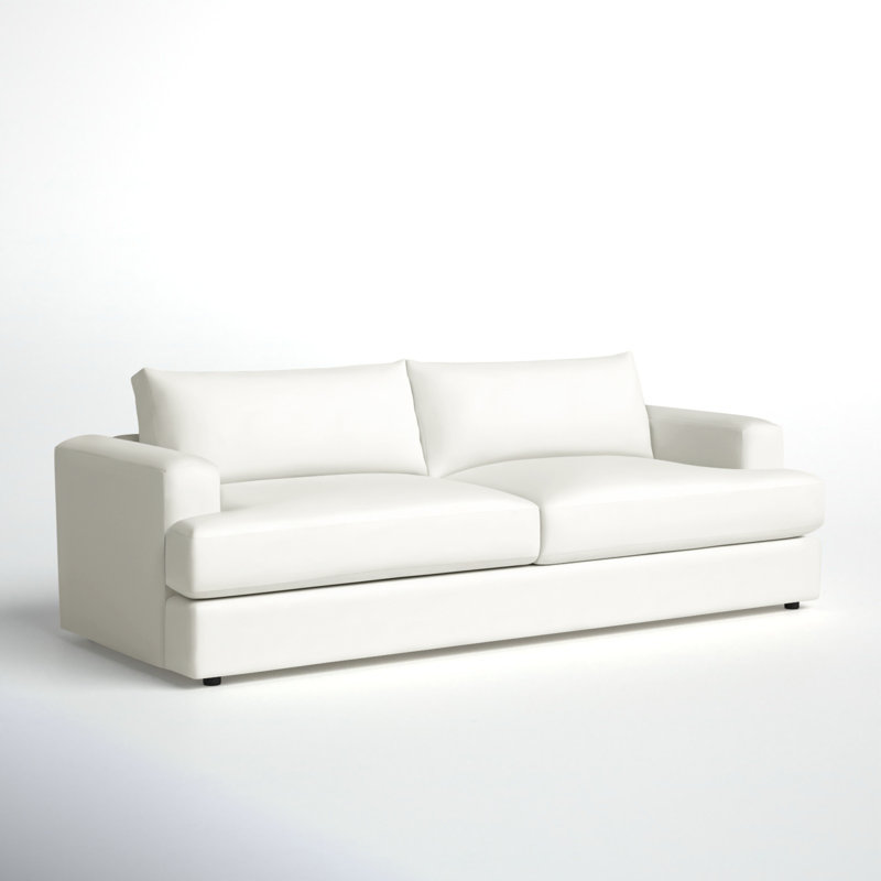 Cayden Upholstered 96'' Sofa, Bayou Off White Canvas