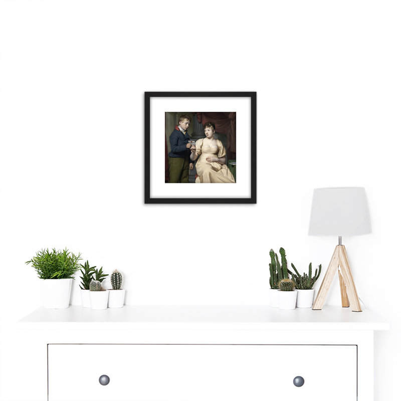 The Love Letter Child And Woman by Willem Bartel Van Der Kooi - Single Picture Frame Painting