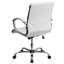  Fauteuil de direction pivotant LeatherSoft à dossier moyen avec base et accoudoirs chromés-21673500