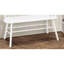 Chaise de style blanc en bois avec dossier et accoudoirs à broche, durable pour la maison