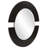 Agatie Round Beveled Wall Mirror with Partial Wood Frame-349783124