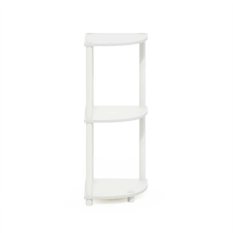 Étagère d'angle à 3 niveaux Malley Toolless, Blanc / blanc