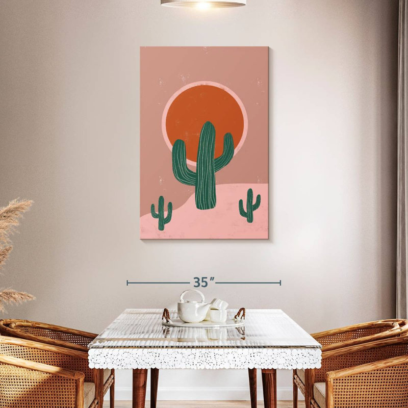 Harnek Cactus And Sunset, 45" H x 30" W