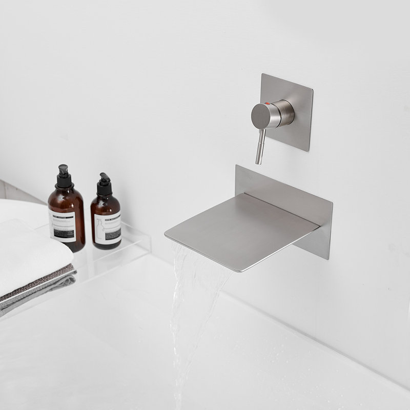 Wall Waterfall Faucet, Brushed Nickel