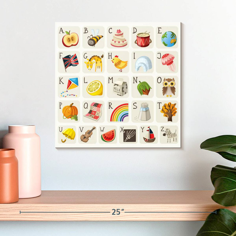 Ashelle, alphabet illustratif, H 16 po x l 16 po