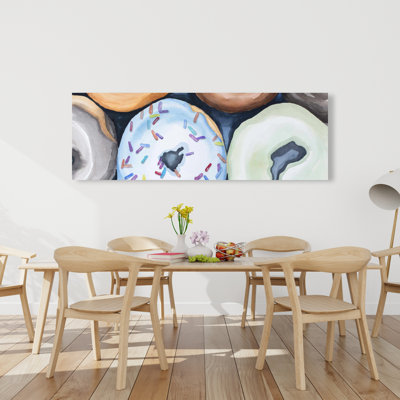 Watercolor Doughnuts with Icing | Illustrative Gastronomy Canvas