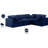 Itala Velvet L-Shaped Sectional Reversible-94482400