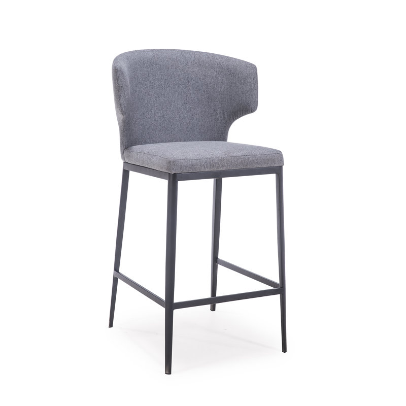 Ilva Upholstered Counter Stool with Aluminium Frame