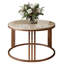 Round Coffee Table – Glossy Top with Copper Frame-1268498043