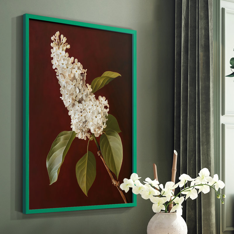 Série FLORAL CCVII - Impression encadrée de qualité supérieure - Prêt à être accroché - Aucun clou requis, H 11 po x l 9 po
