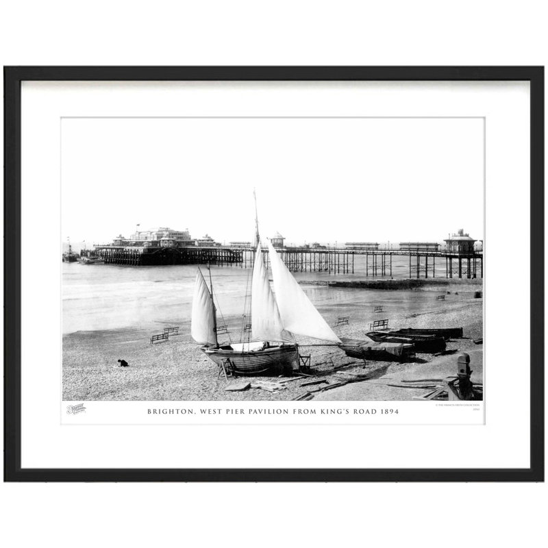 Brighton, West Pier Pavilion From King's Road 1894 by Francis Frith - Single Picture Frame Print, 40cm H x 50cm W x 2.3cm D