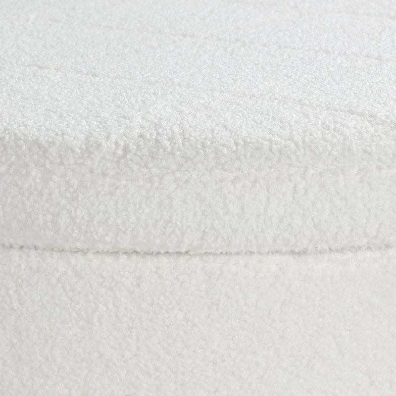 Baynes Storage Ottoman, Ivory