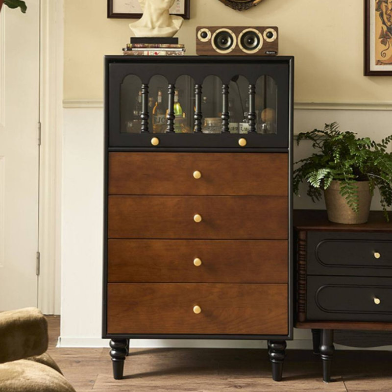 Commode à tiroirs de couleur française rétro