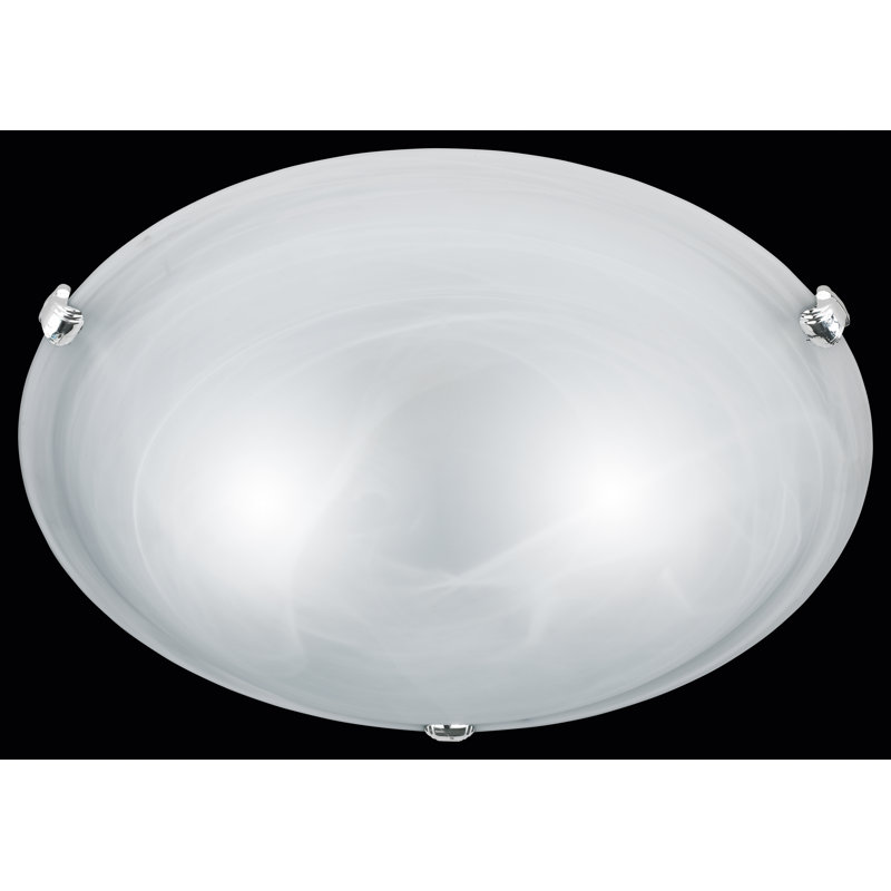 Anatolie Glass Flush Mount, Alabaster white