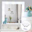 Ensemble de coiffeuse blanche avec 9 ampoules DEL, tabouret rembourré, 3 tablettes de rangement et 4 tiroirs