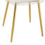 Ensembles de table de salle à manger en marbre blanc moderne avec pieds dorés pour la maison