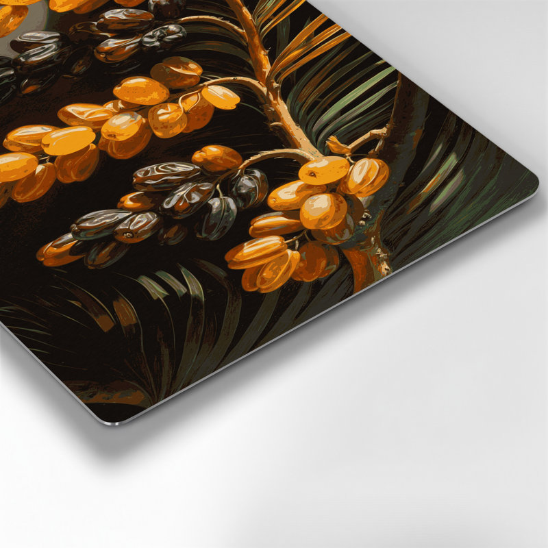 Fruit Date Brown Metal Wall Art, 11" H x 14" W