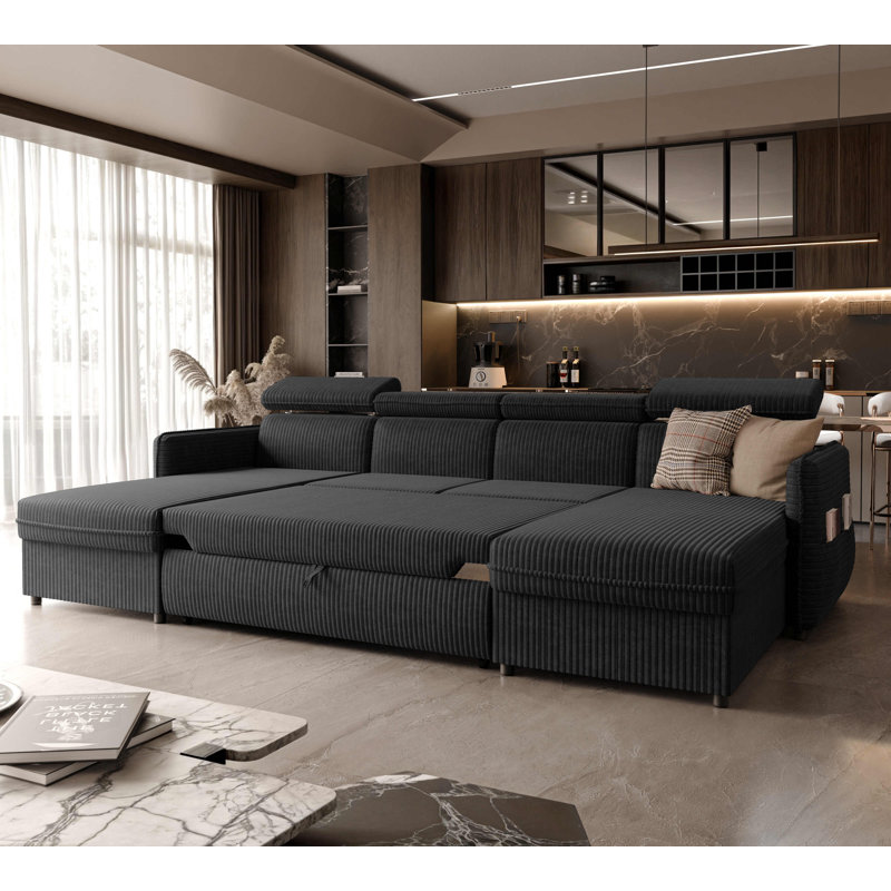 5 Seater Sofa Bed, Grey