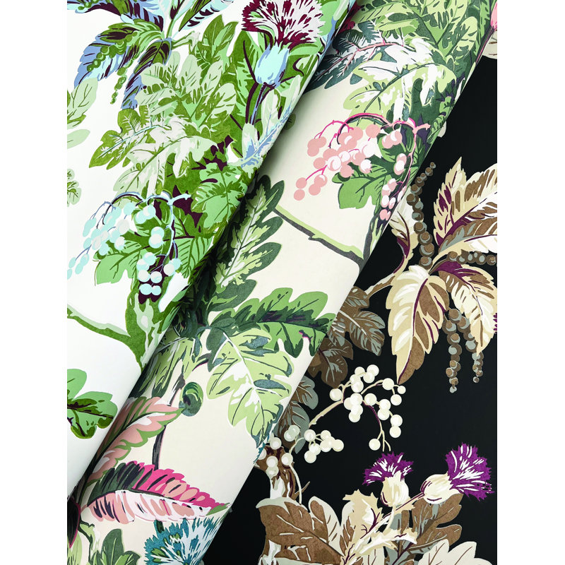 Briarwood Floral Matte Wallpaper Double Roll, White
