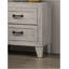 Table de chevet avec finition blanche délavée et élégante table de chevet 1Pc