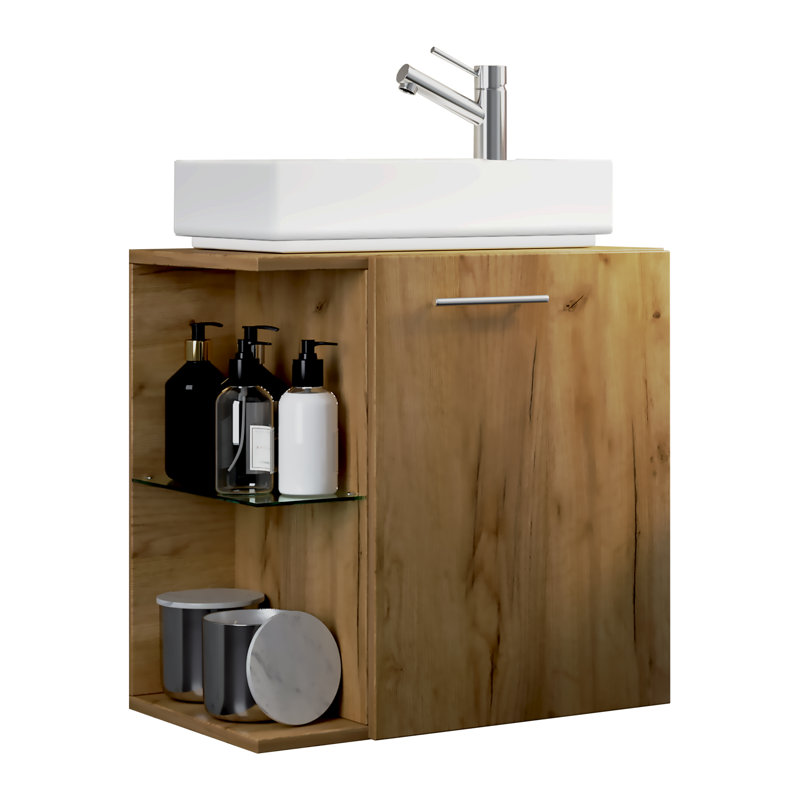 Raminta Bathroom Furniture Suite, White/Wood