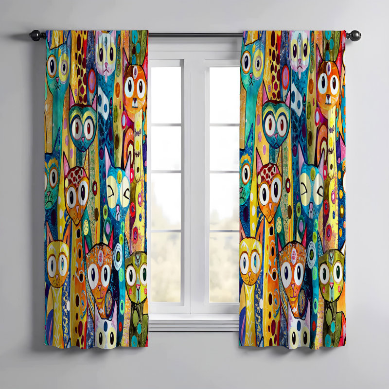 Paire de rideaux obscurcissant en polyester Arnetha, L 56 po x L 78 po