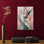 Art mural abstrait 3D bohémien sur toile de coton mettant en vedette la conception inspirée de Georgia O'Keeffe pour une décoration intérieure unique