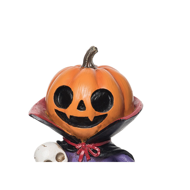Figurine d'Halloween enfant avec tête de citrouille
