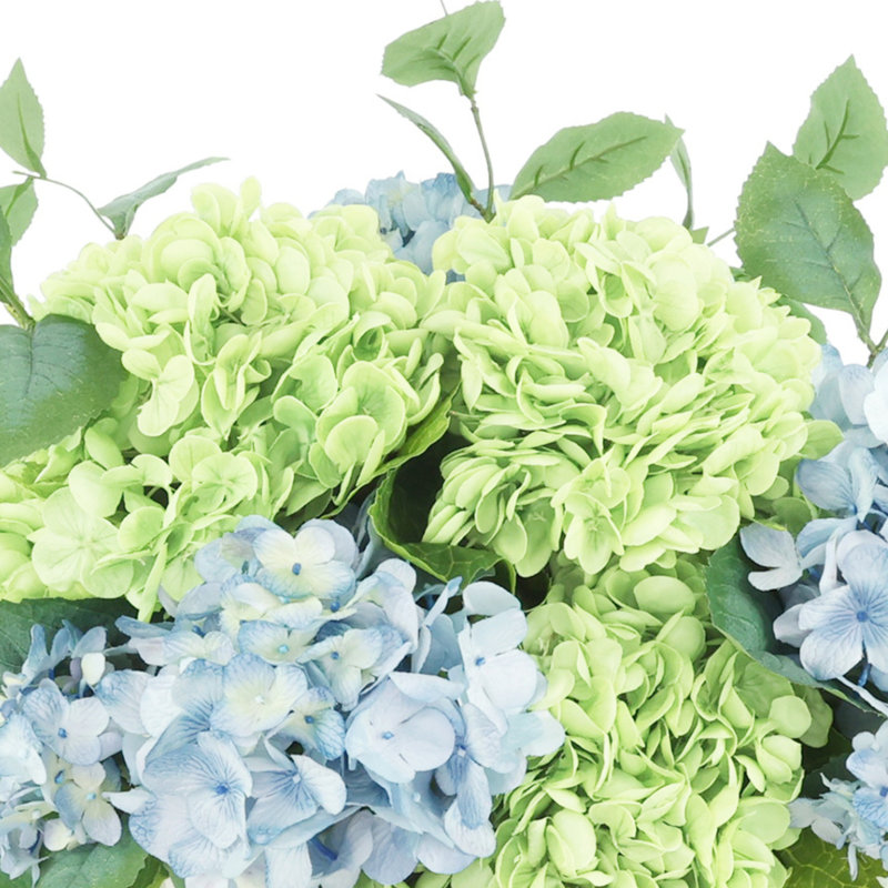 Assorted Hydrangea Centerpiece, Green/Blue