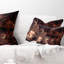 Coussin lombaire floral fractal scintillant
